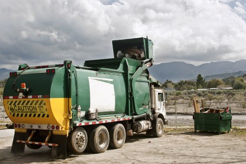 Crew loading a medium-sized office clearance into a truck